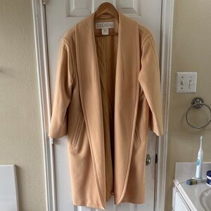 Escada by Margaretha Ley 100% orange wool coat. EUC